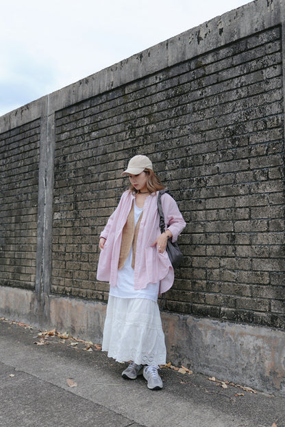 MZ611 LINEN STRIPED WORK VEST