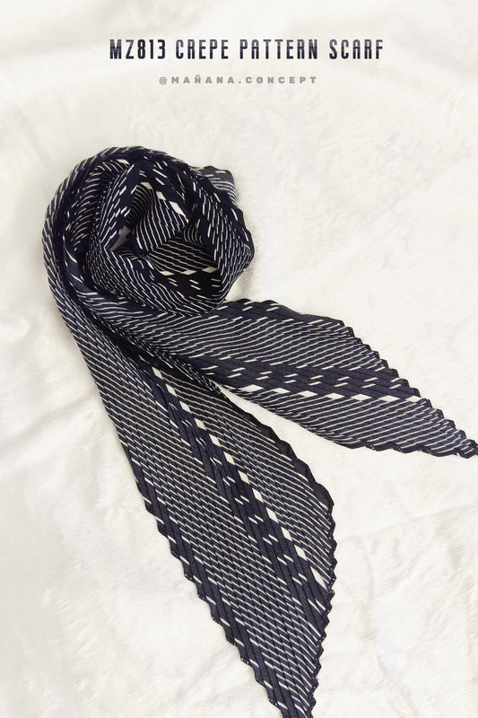 MZ813 CREPE PATTERN SCARF