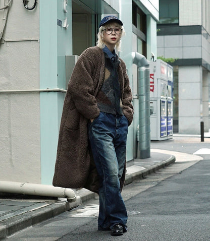NA423 BOA FLEECE LONG COAT