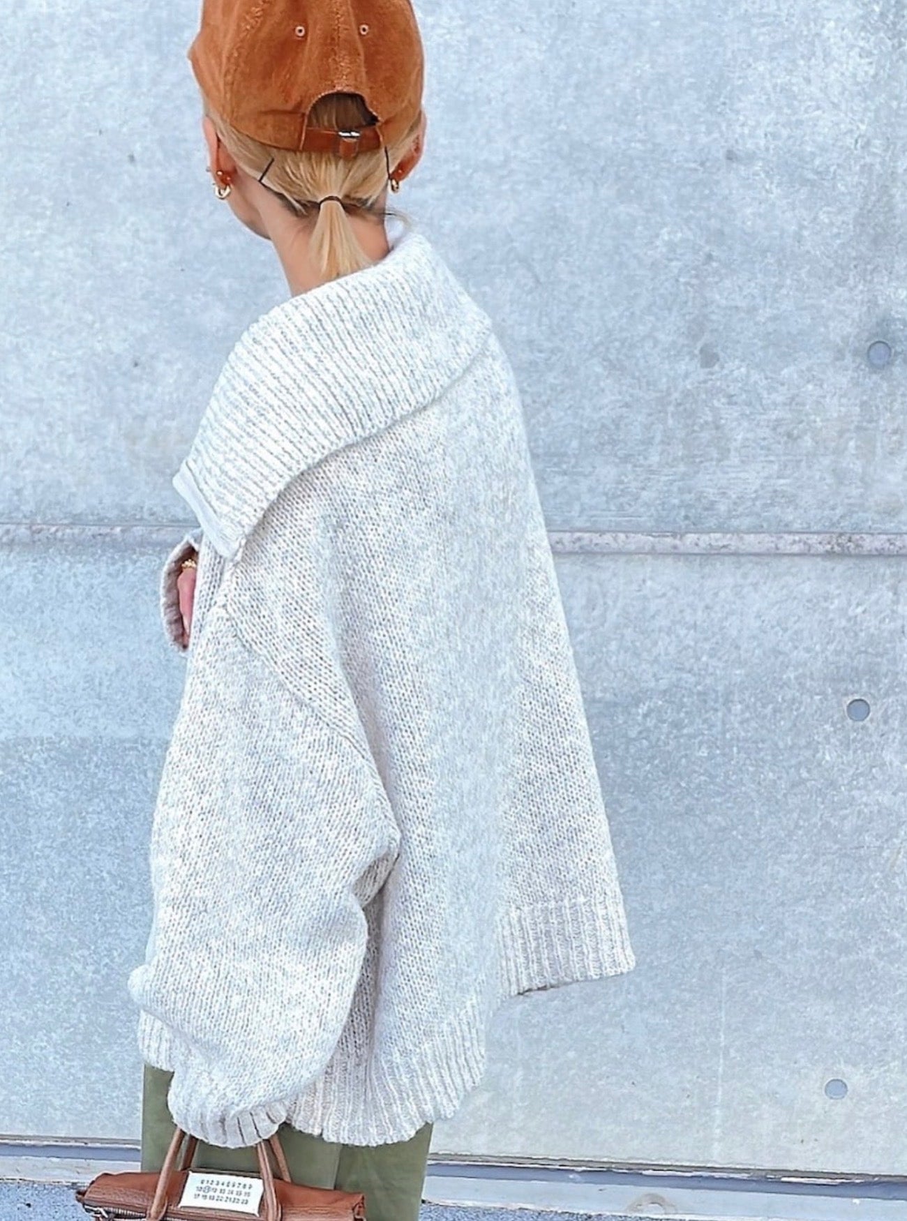 NA464 HALF ZIP KNIT SWEATER