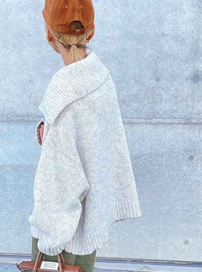 NA464 HALF ZIP KNIT SWEATER