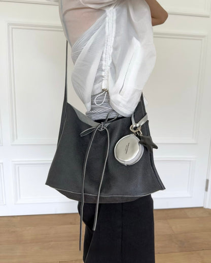 MB017 HANDMADE LEATHER FLAT CROSS BAG (斜孭+單肩款）