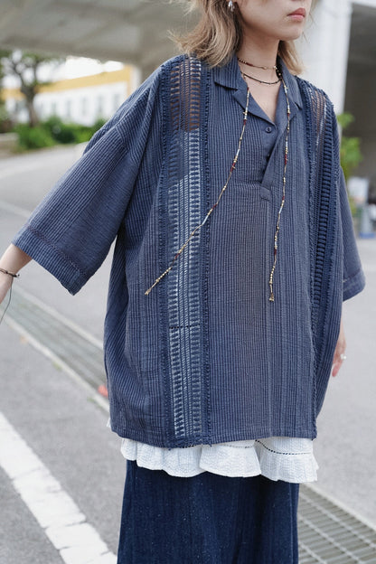 NA471 INDIAN WOVEN LACE PULLOVER