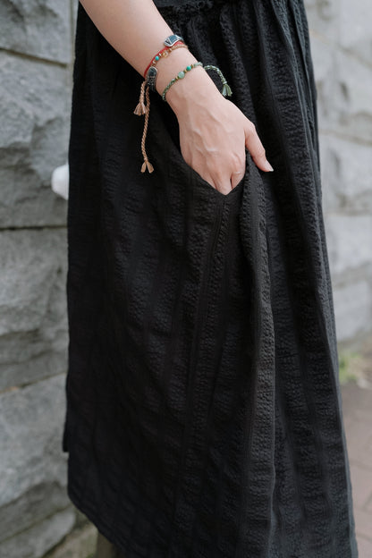 CB144 2WAY CRINKLE DOBBY DRESS
