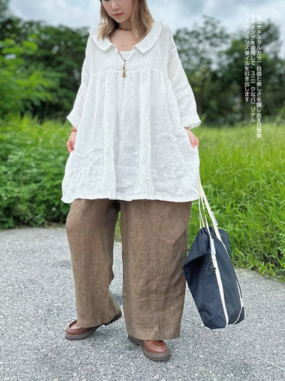 MZ-158 Linen Wide Pants