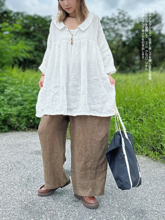 MZ-158 Linen Wide Pants
