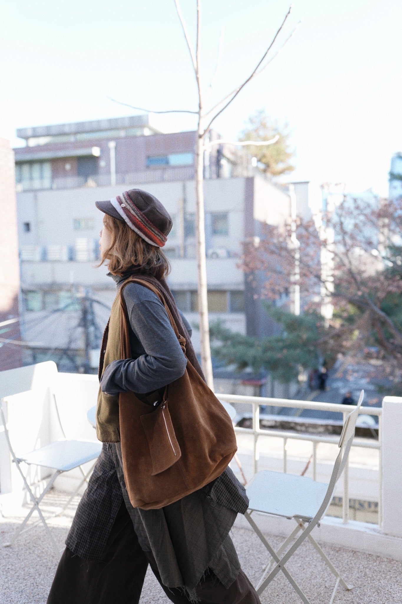 MZ934 SAINT SUEDE BAG WITH COINS BAG