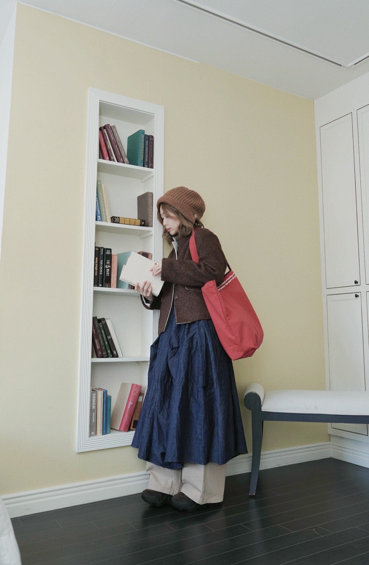 MZ928 DESIGNED STITCH WOOL COAT