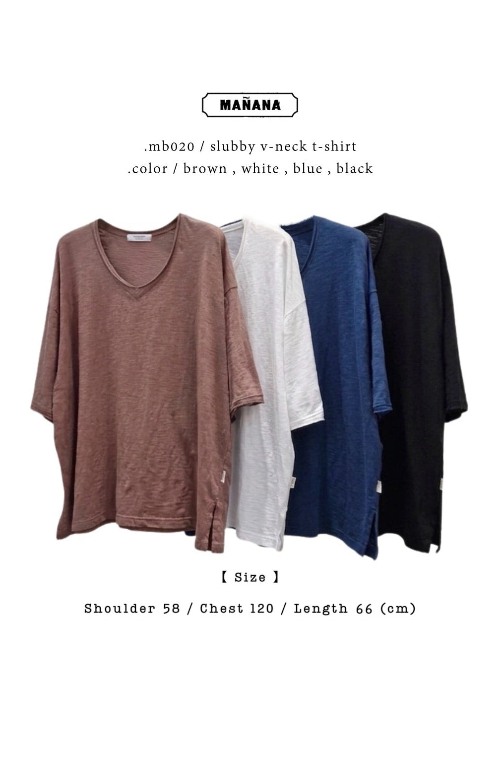 MB020 SLUBBY V-NECK T-SHIRT【 2件減-$20, 4件減-$50 】