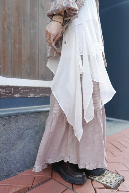 MZ988 ASYMMETRIC CHIFFON ONE PIECE DRESS