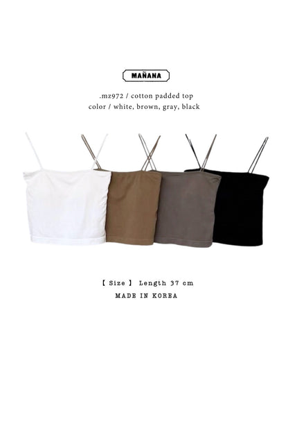 MZ972 PADDED CAMI TOP 【Buy 2pcs -$20】
