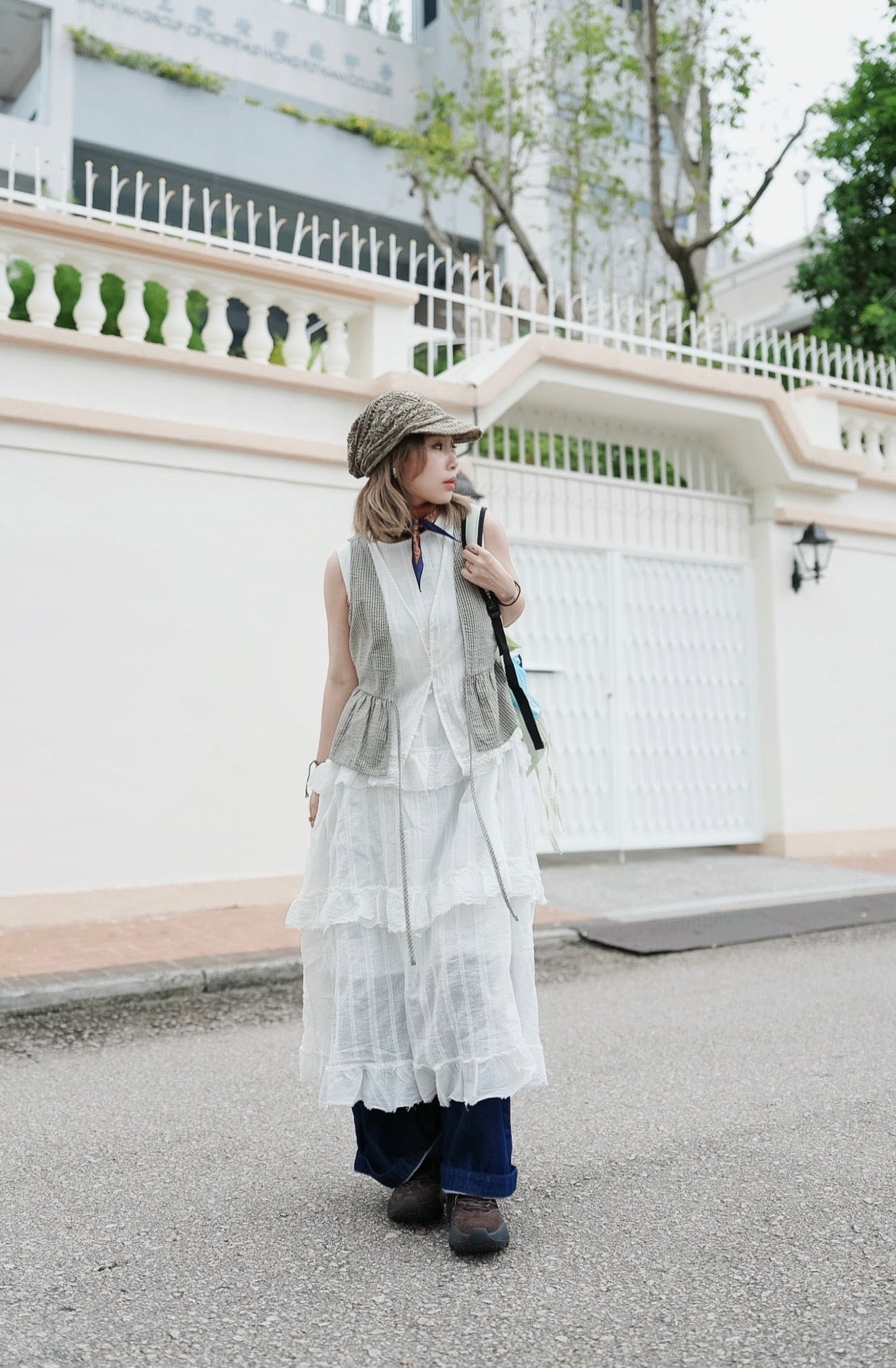 MZ994 2IN1 LACE VEST TOP
