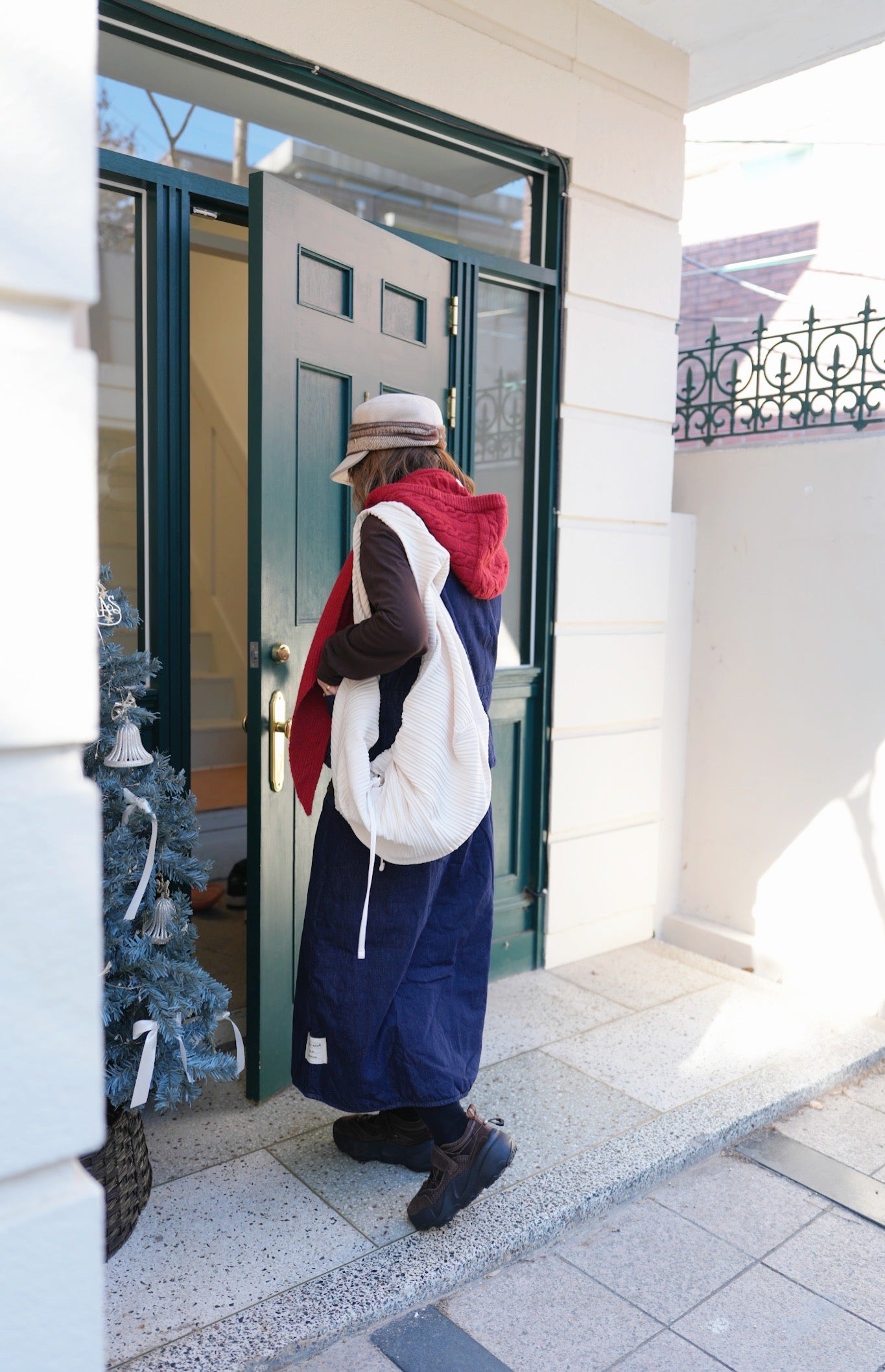 MZ921 CABLE HOODED SCARF