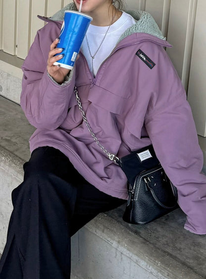 NA460 REVERSIBLE HALF ZIP BOA BLOUSON