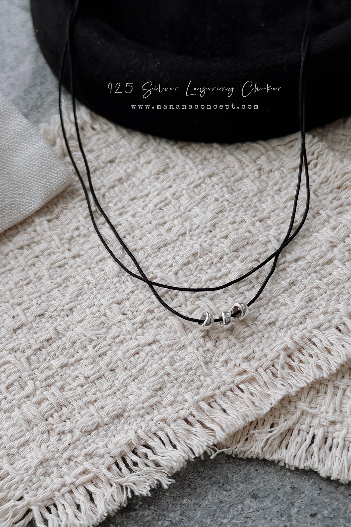 MB029 SILVER 925 LAYERING CHOKER 〔 L'Heure Bleue 〕