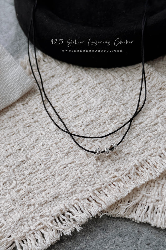 MB029 SILVER 925 LAYERING CHOKER