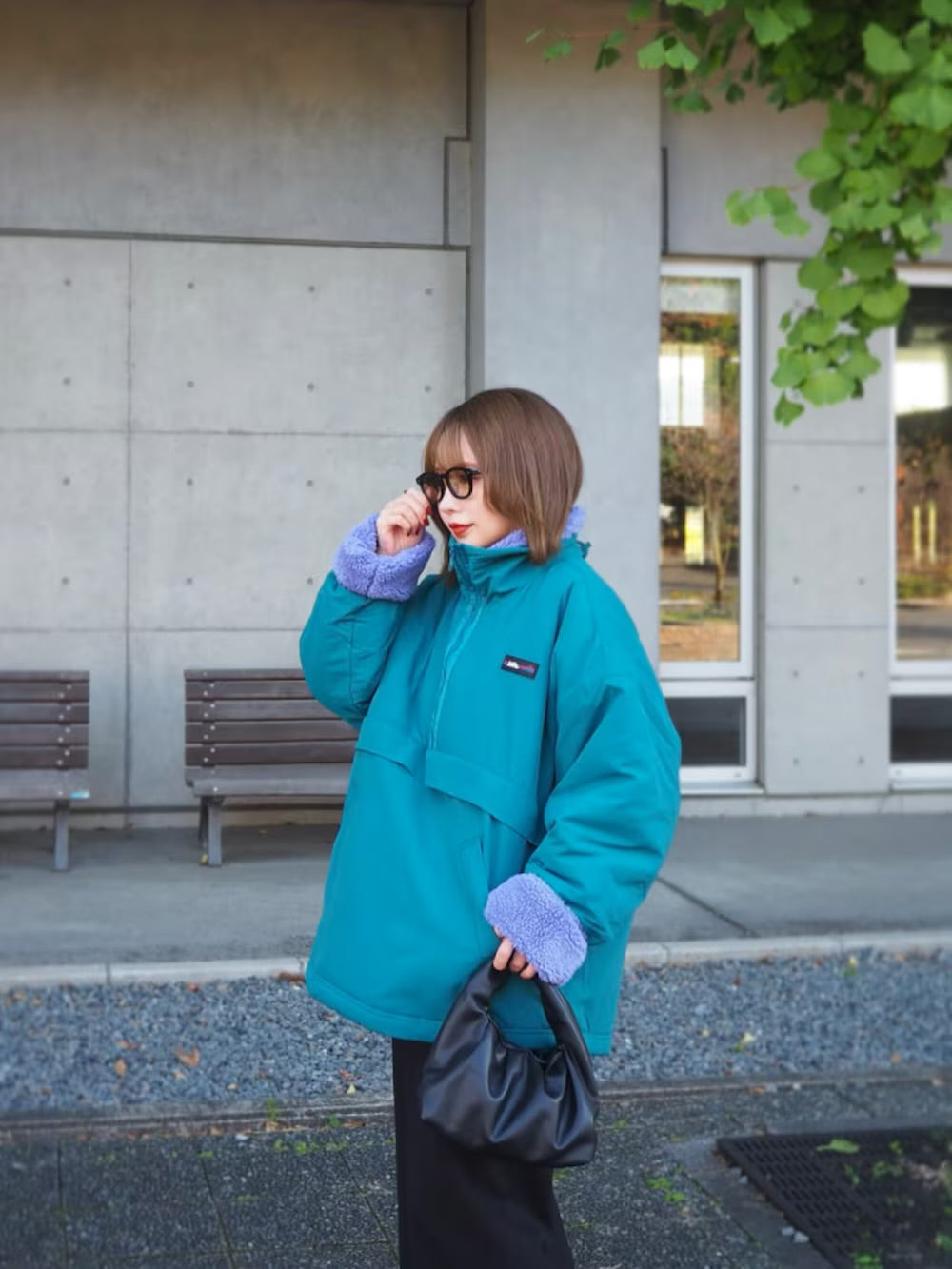 NA460 REVERSIBLE HALF ZIP BOA BLOUSON