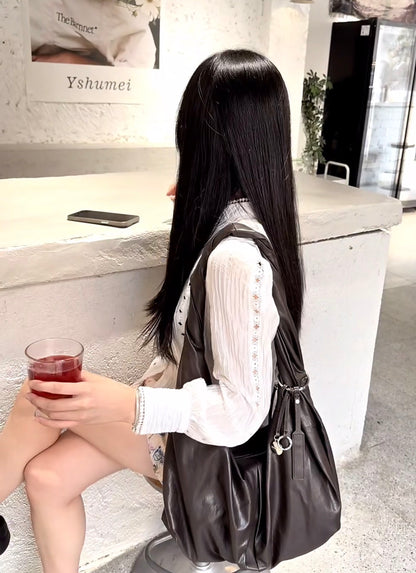 MATIN KIM TWIST HANDLE HOBO BAG