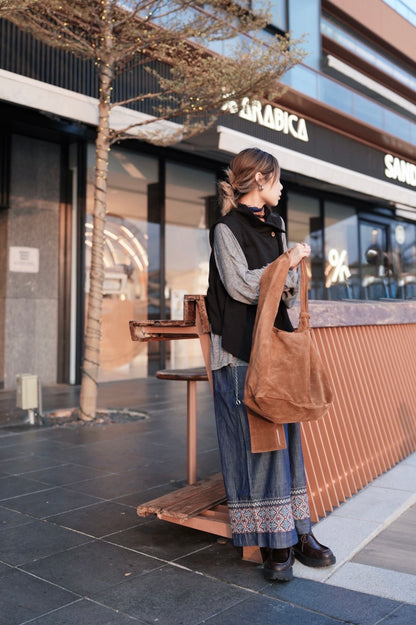 MZ955 BOTTLE NECK ASYMMETRIC VEST