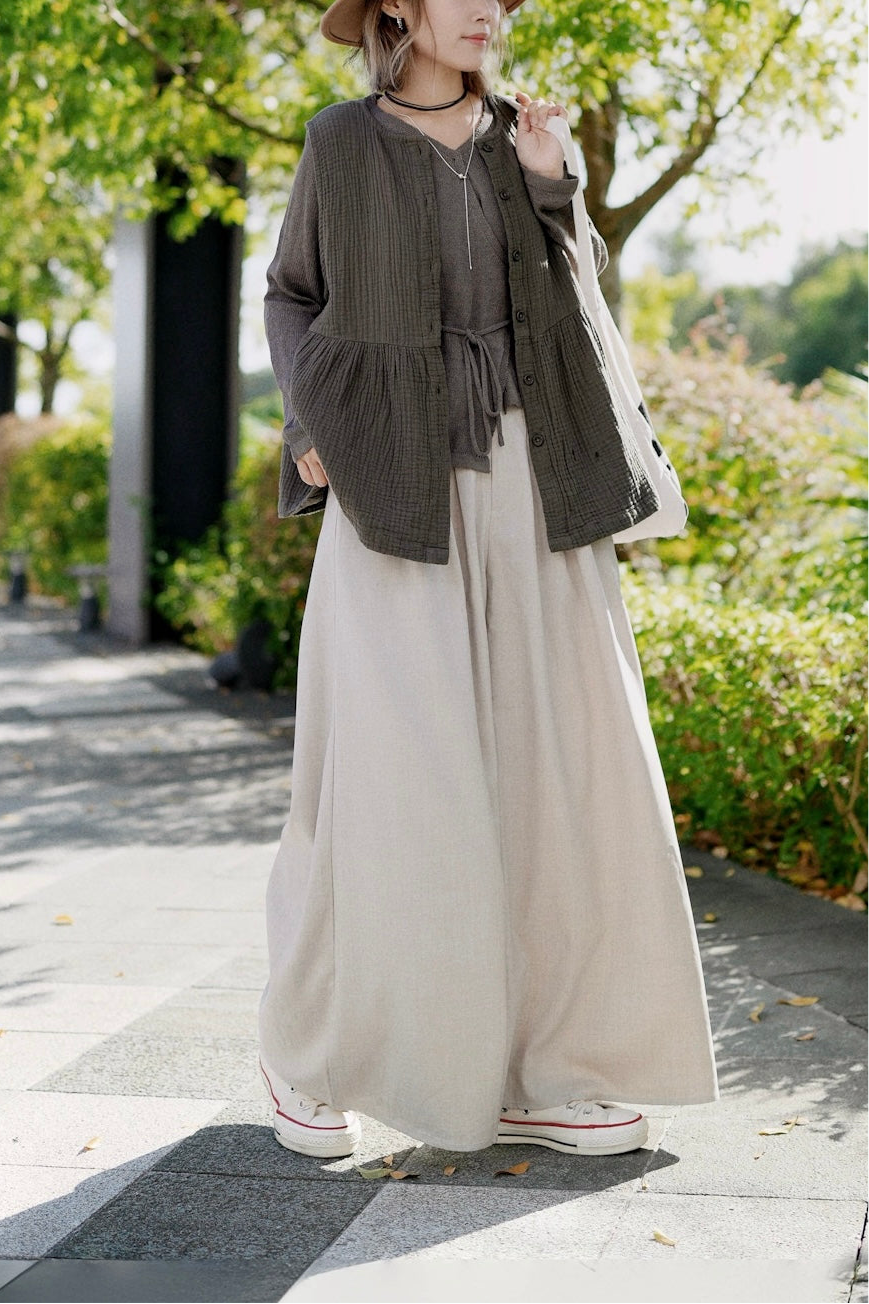 CA659 2WAY GAUZE VEST TOP