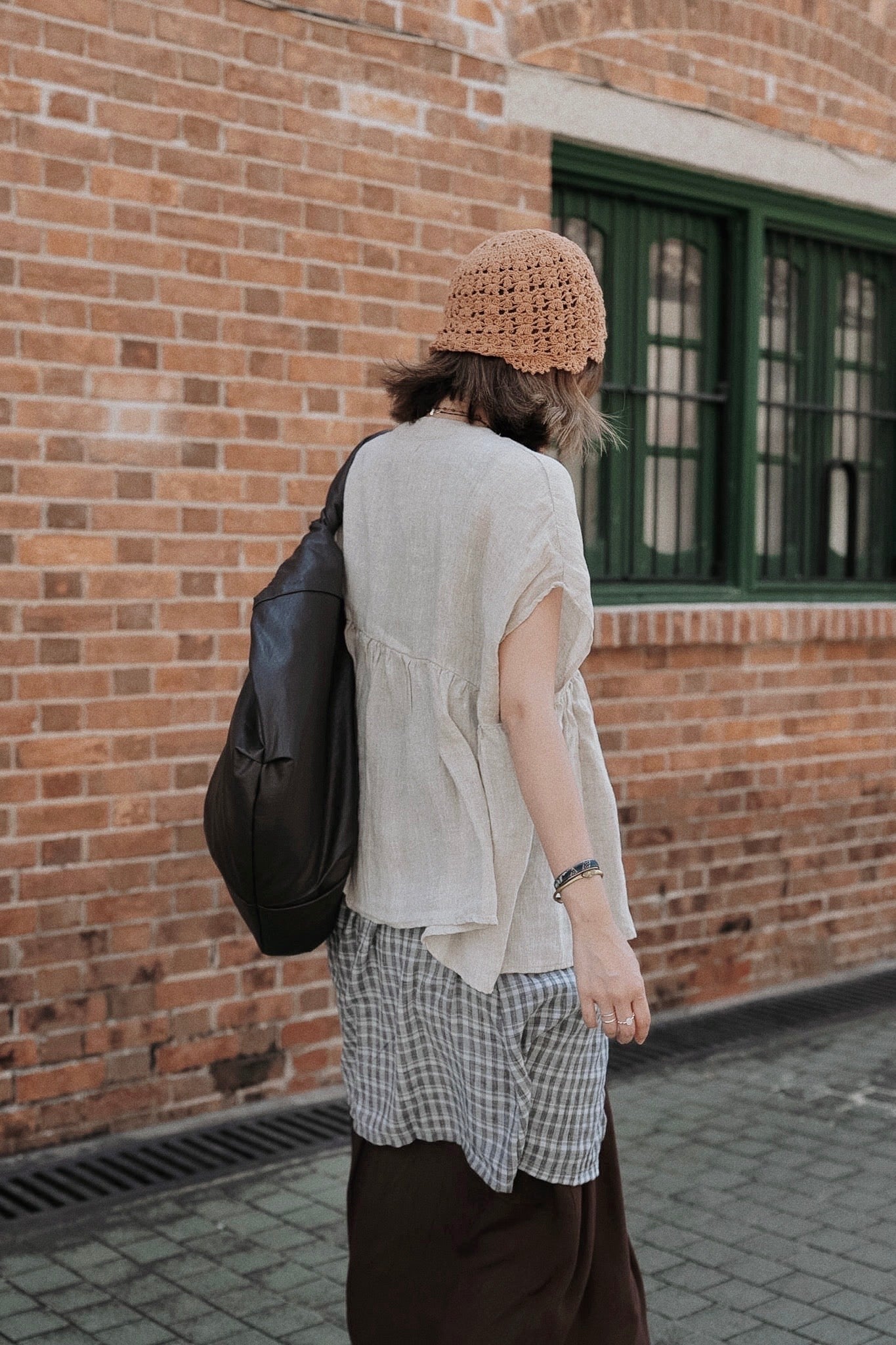MB030 LINEN KIMONO SLEEVE BLOUSE