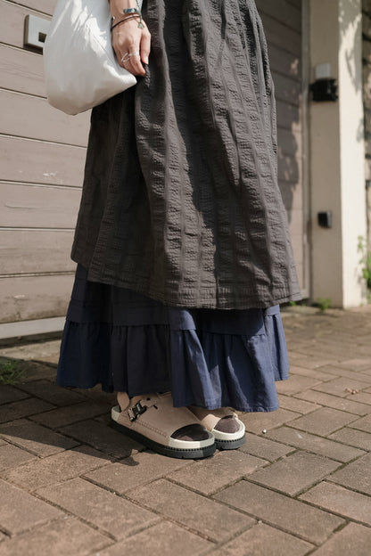 CB144 2WAY CRINKLE DOBBY DRESS