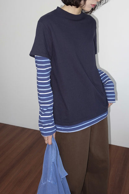 MZ979 LAYERED SLEEVE TEE