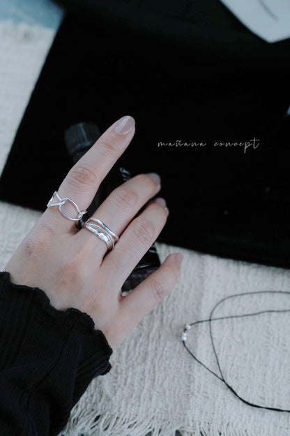 MB027 925 SILVER RING - Étreinte