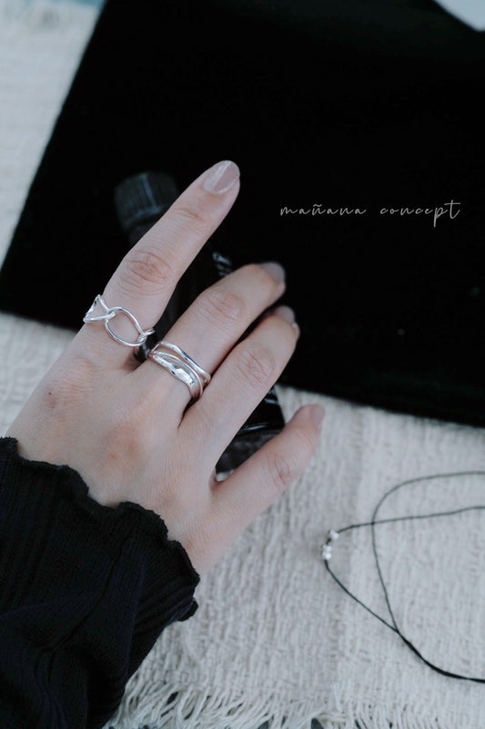 MB027 925 SILVER RING - Onde de Seine〔 L'Heure Bleue 〕