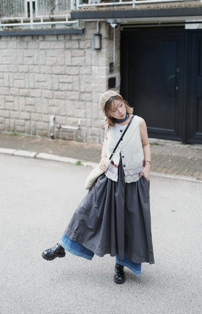 MB024 VINTAGE PATCHWORK STYLE VEST TOP