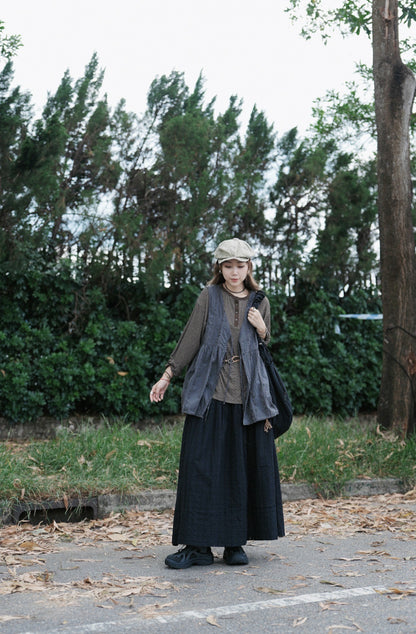CA911 FRINGED RIBBON VEST