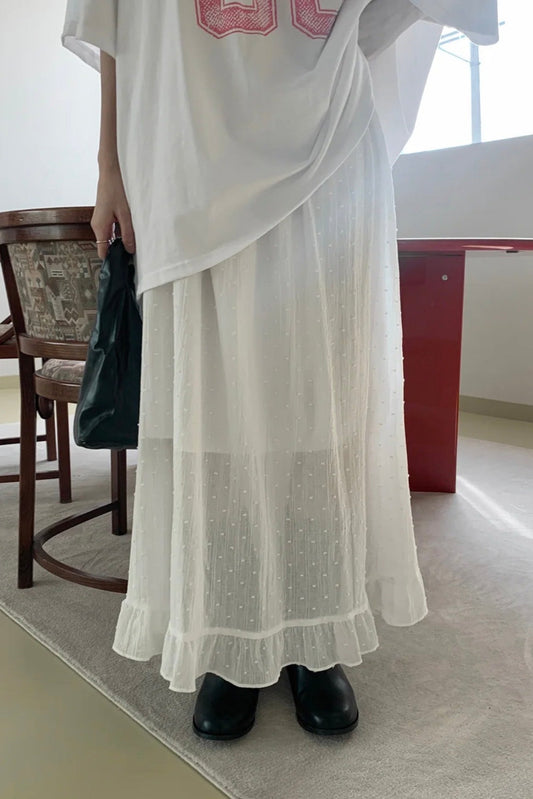 MB019 SHEER DOT SKIRT