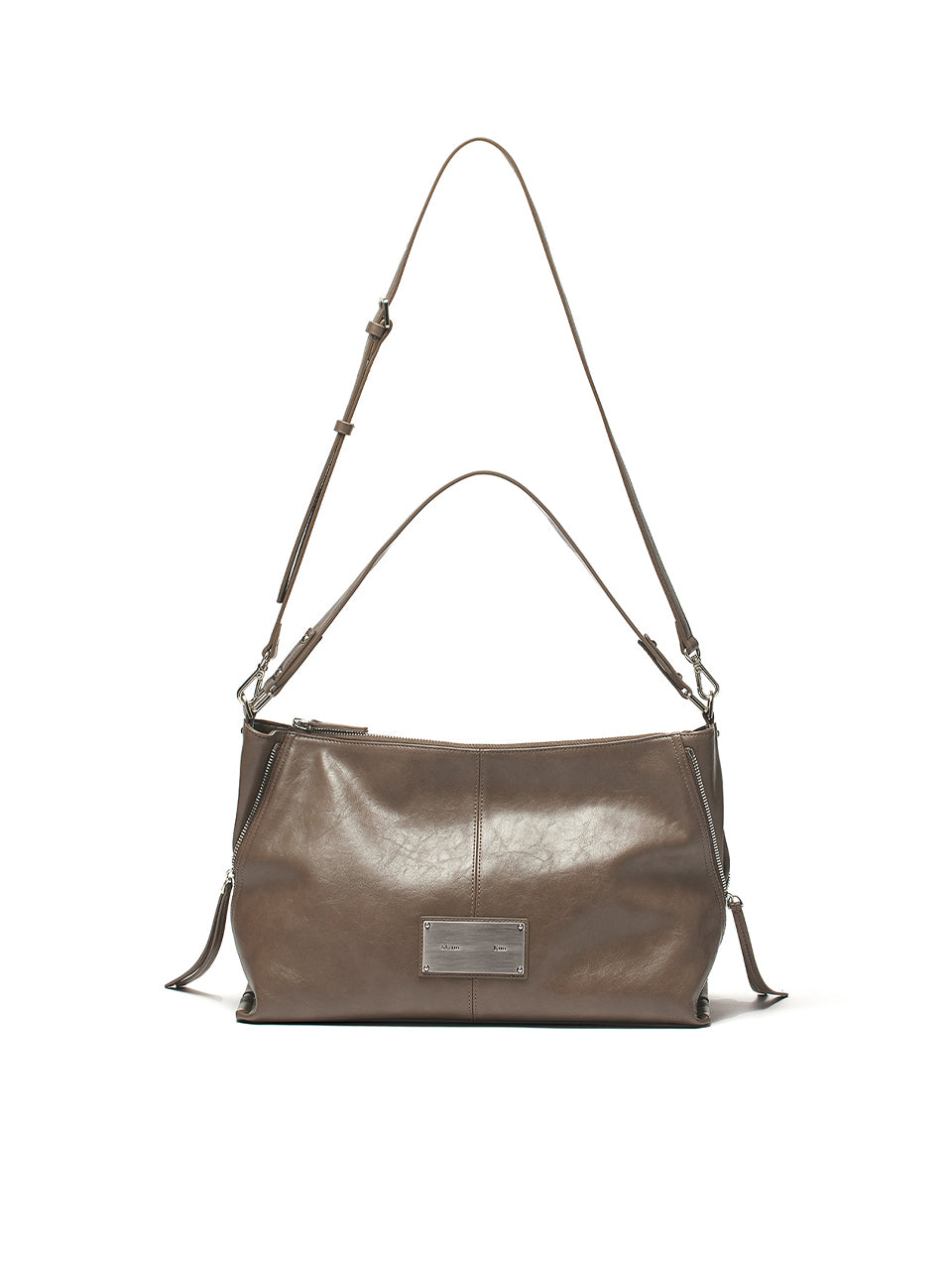 ❗️斷貨王❗️MATIN KIM SIDE ZIPPER SHOULDER BAG - BLACK/GREY/DK BROWN