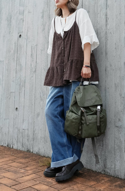 CB141 LOOSE-FIT WASHED DENIM JEANS
