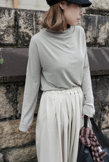 MZ889 BOTTLE NECK BASIC TOP【 2件減$20, 4件減$50 】