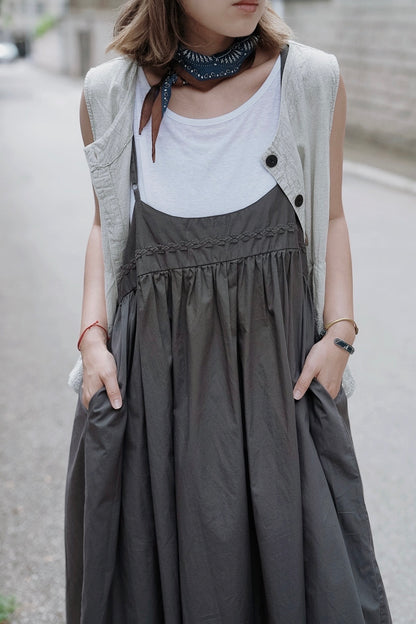 CB133 EMBROIDERED ONE PIECE DRESS