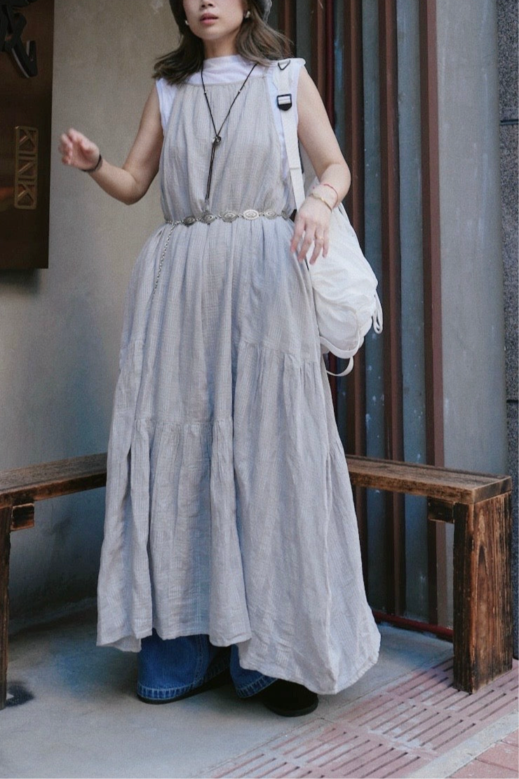 NA452 CHECKED ONE PIECE DRESS