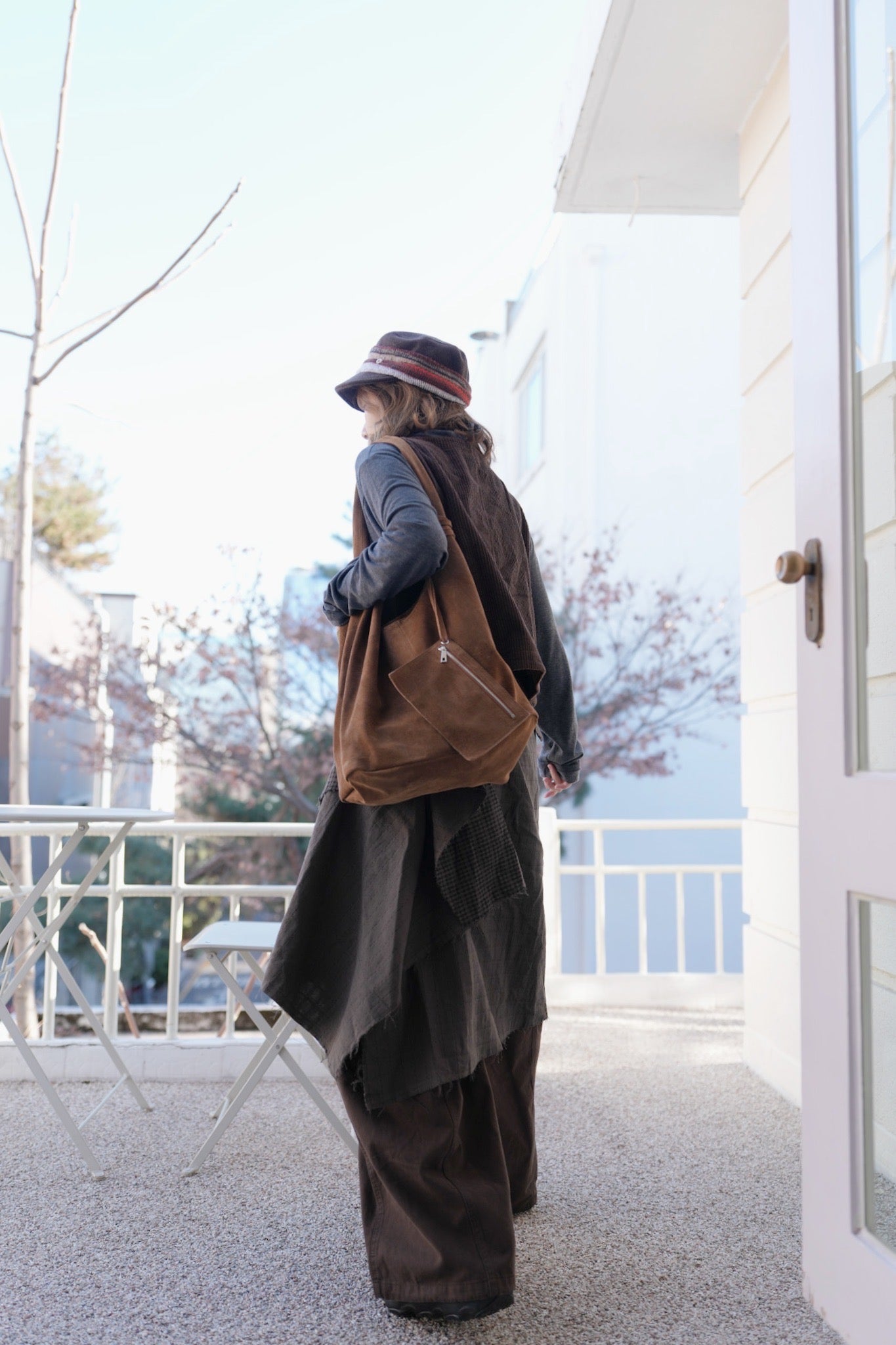 MZ934 SAINT SUEDE BAG WITH COINS BAG