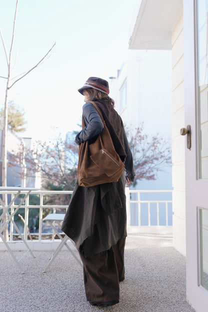 MZ934 SAINT SUEDE BAG WITH COINS BAG