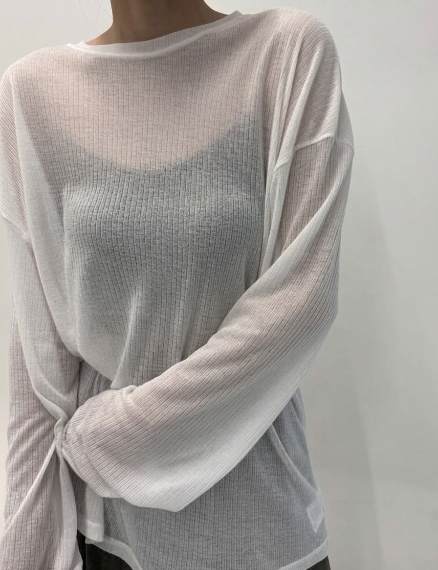 MB050 SHEER KNIT TOP