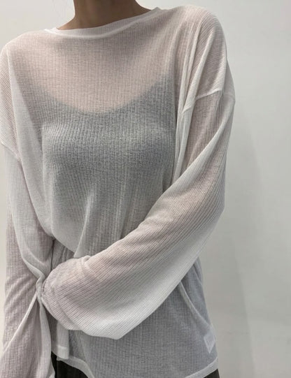 MB050 SHEER KNIT TOP