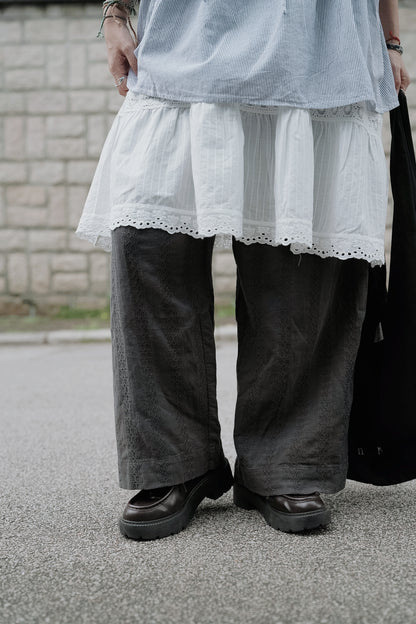 CB139 CORDED EMBROIDERY PANTS