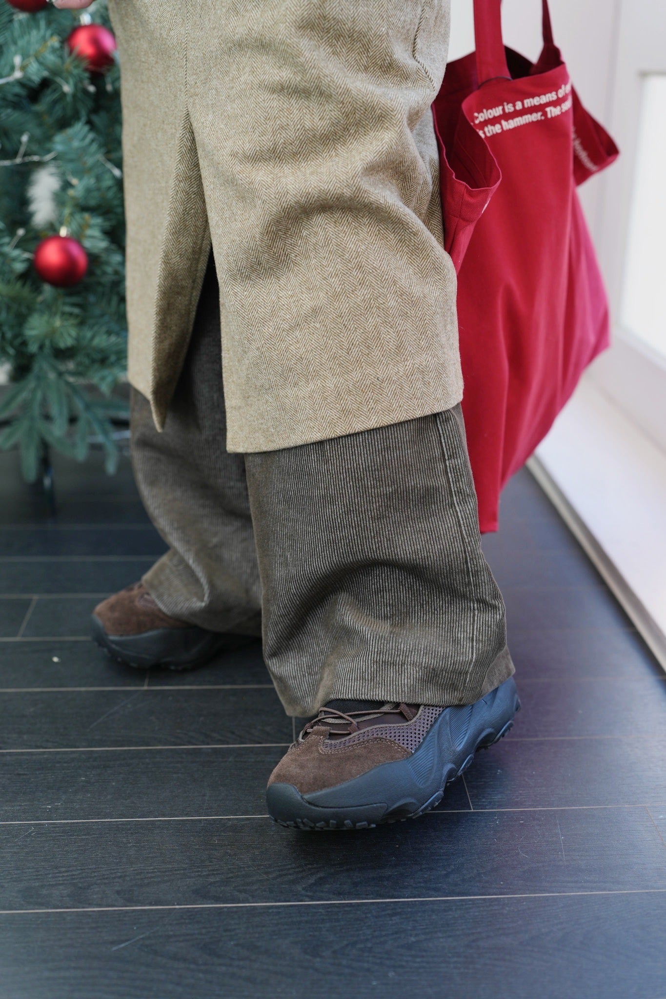 MZ923 HERRINGBONE WOOL SKIRT