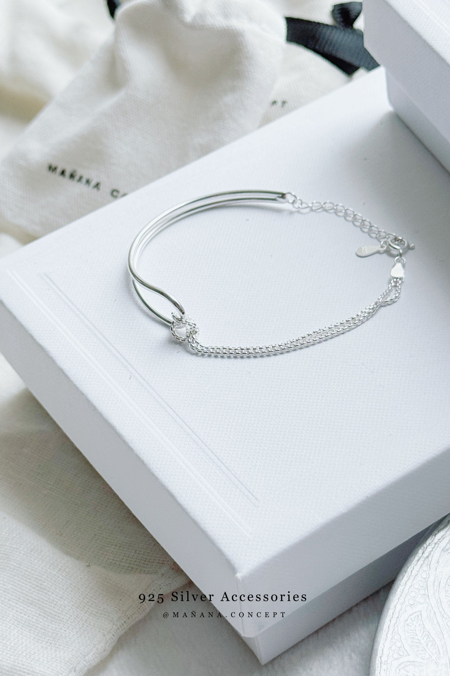 MZ829 SILVER 925 LAYERING BRACELET