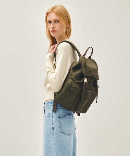 MARITHÉ + FRANҪOIS GIRBAUD - CLASSIC LOGO METAL BUCKLE BACKPACK 【🈹55折❗️】