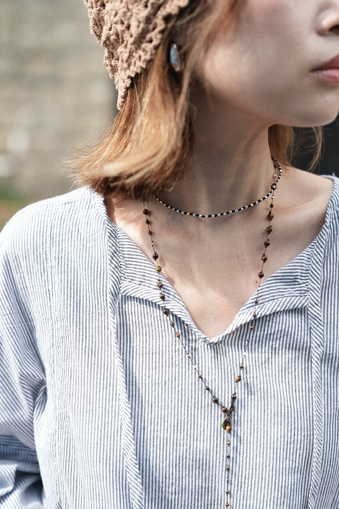 MB028 SILVER 925 BLACK CHOKER 〔 L'Heure Bleue 〕