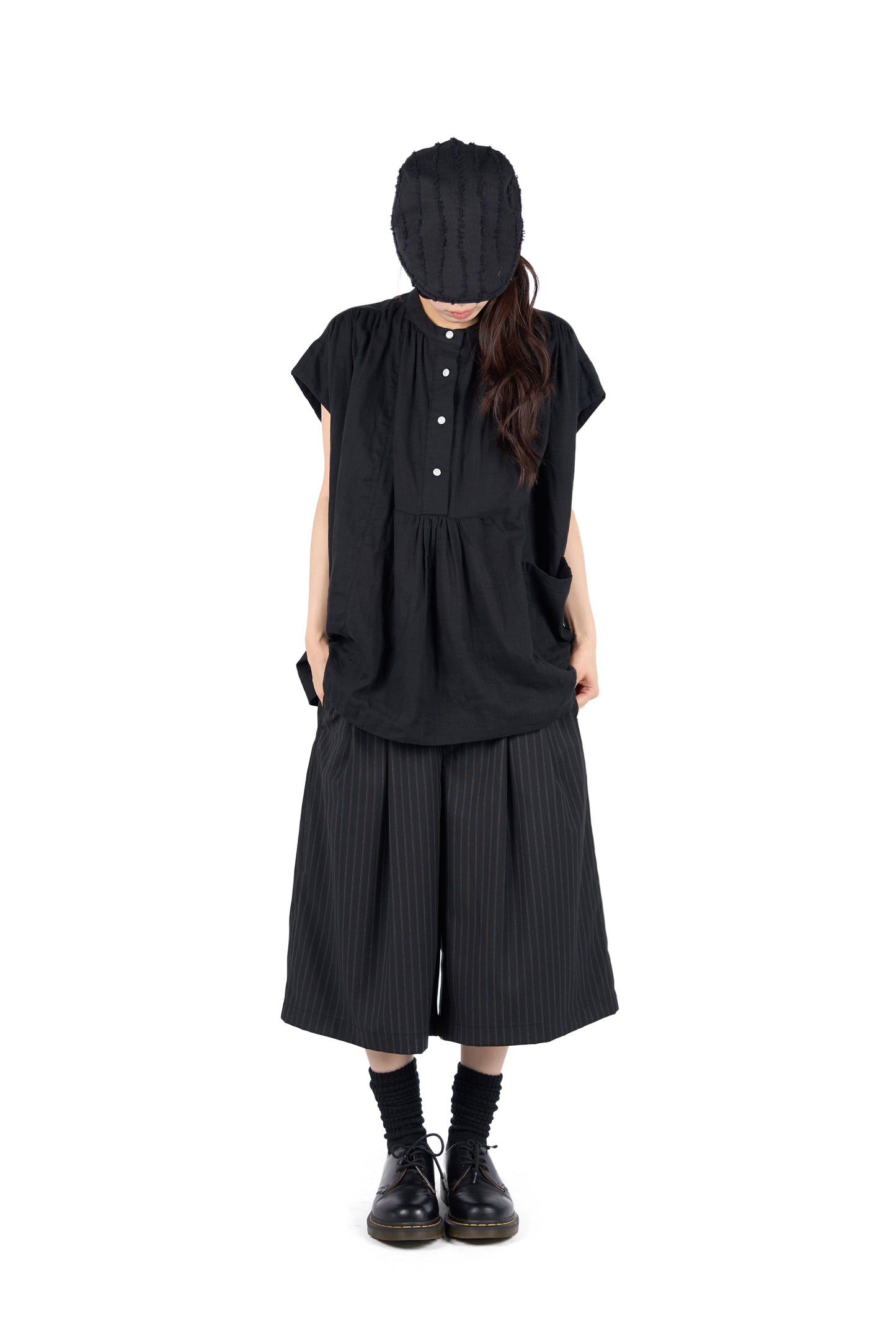 MZ788 COTTON GAUZE POCKET SHIRT BLOUSE