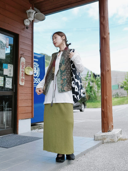 MB049B KIMONO PATCHWORK VEST