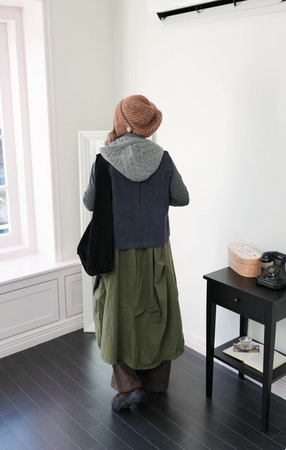 MZ921 CABLE HOODED SCARF