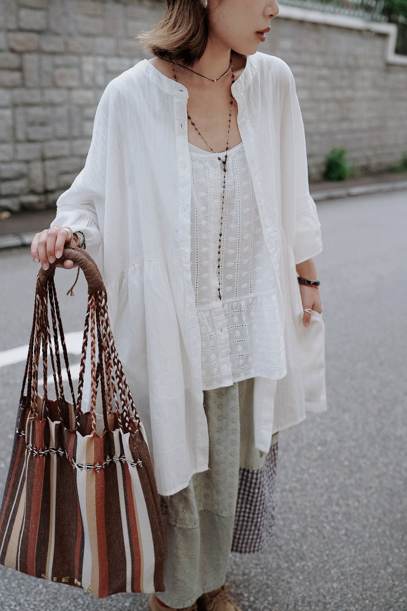 CB135 LADDER LACE TOP